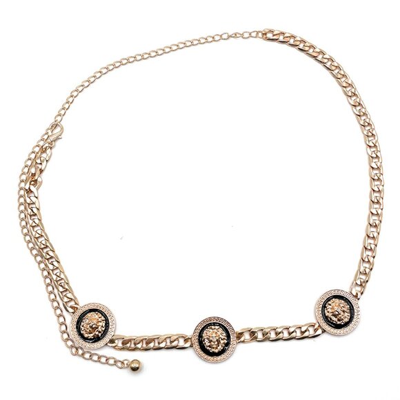 Women’s Metal Chain Belt with Concho Medallions NWOT - Picture 4 of 5